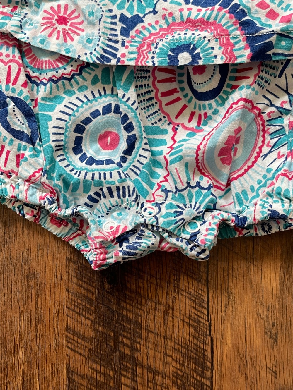 Tea Fireworks Print Baby Romper - Picture 3 of 5